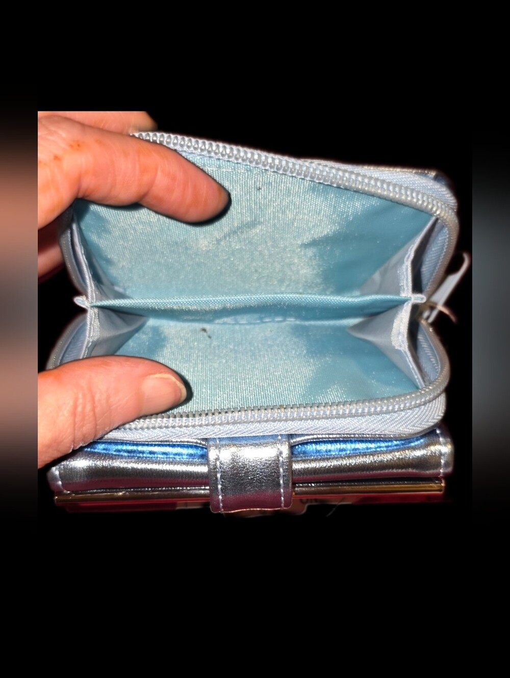 Metallic Blue Compact Wallet - Picture 5 of 5